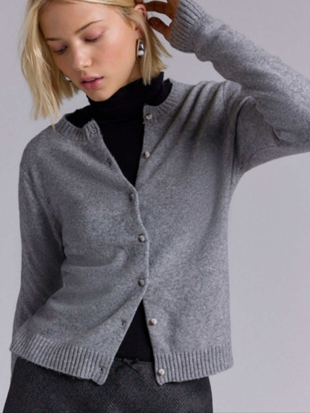 NWOT Kimchi Blue  Rachel  Soft Knit Cardigan ■ Gray Size L